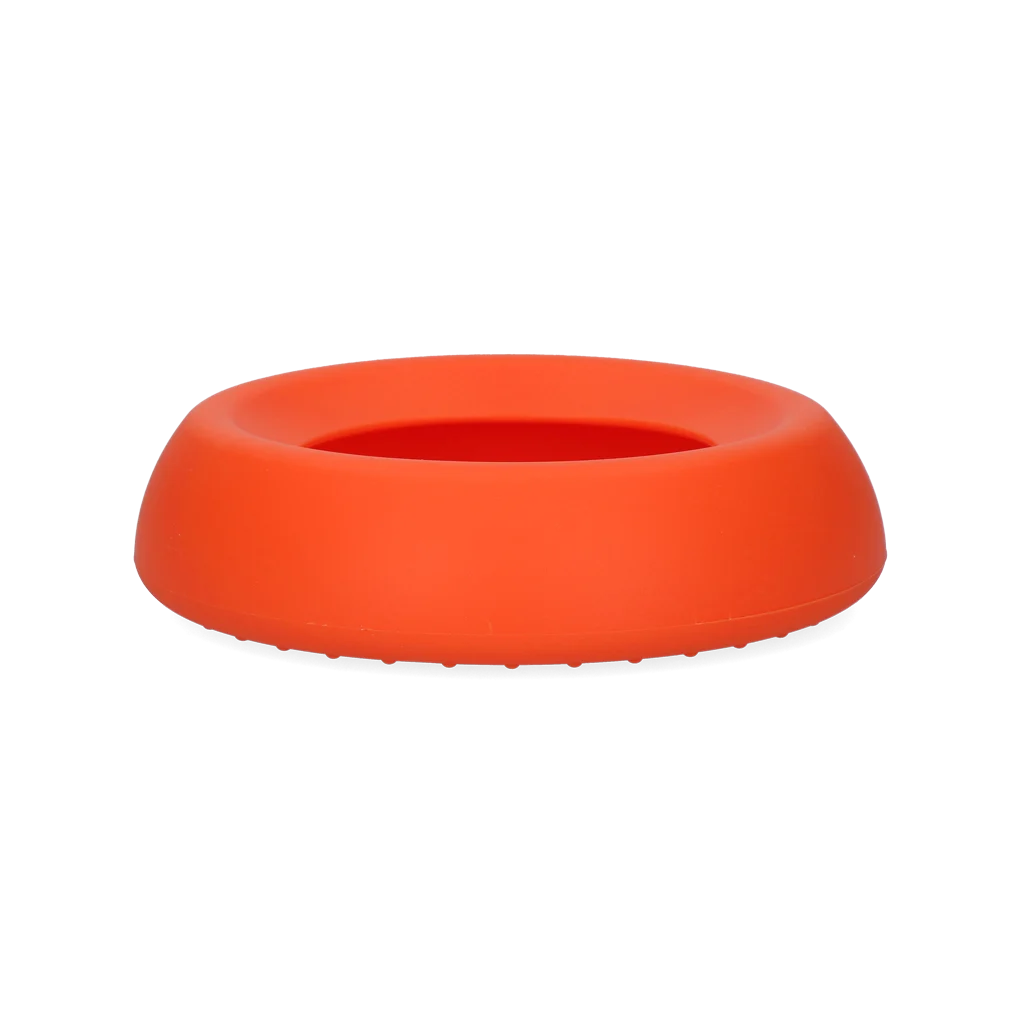 Futter und Trinknapf aus Silikon für Hunde mit Rand, 300 ml, orange – Excellent Pets No-Spill Bowl – Bild 3