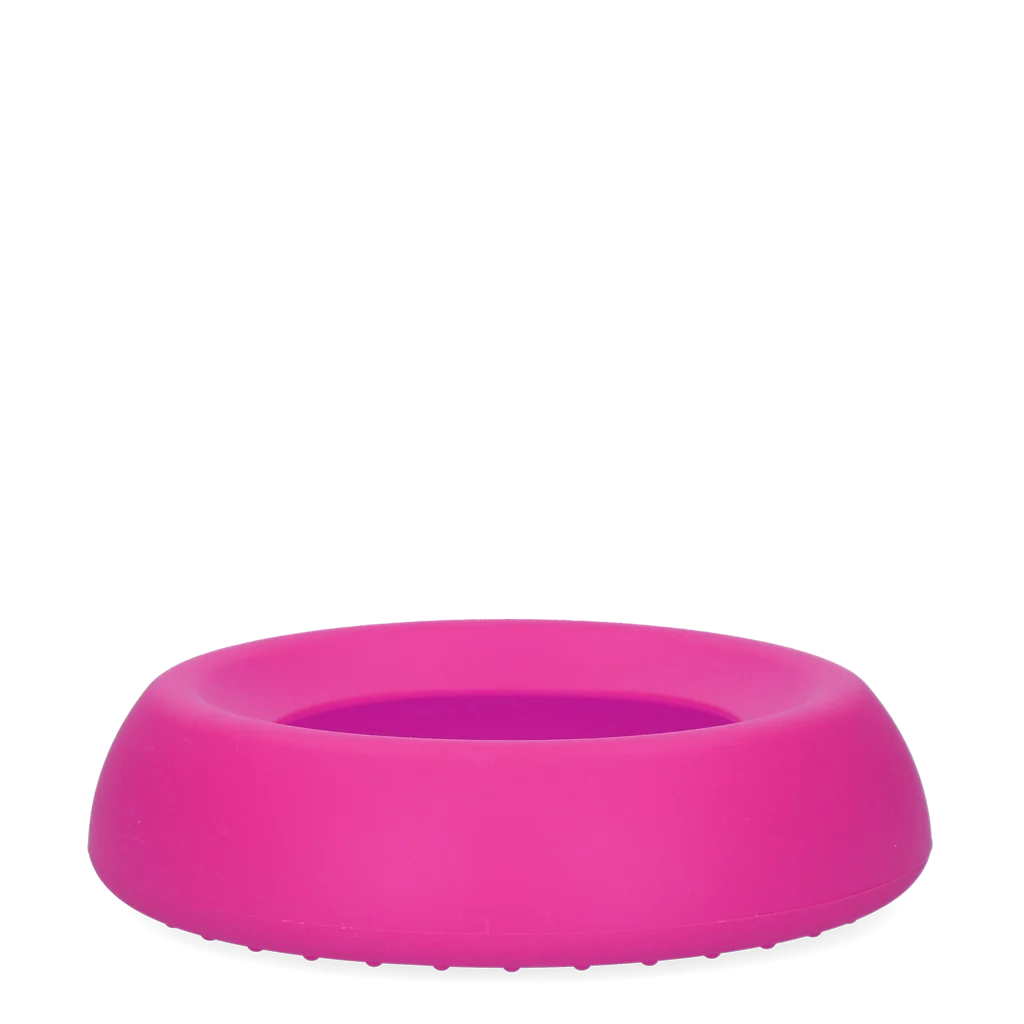 Futter und Wassernapf für Hunde aus Silikon mit Spritzschutzrand, 300 ml Rosa – Excellent Pets No-Spill Bowl – Bild 3