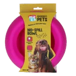 Excellent Pets No-Spill Bowl Silikonnapf für Hunde mit Überlaufrand, 800 ml, Rosa