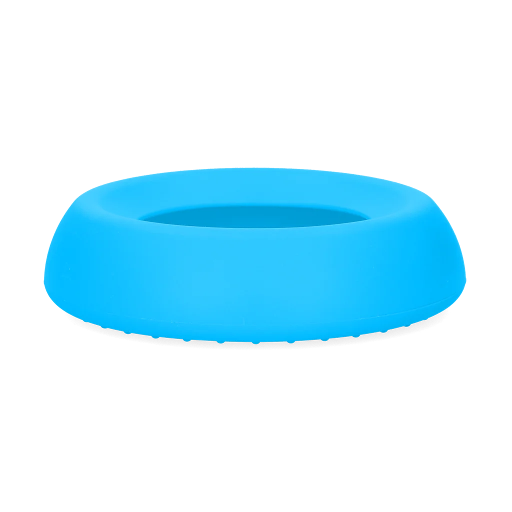 Silikon Futter- und Wassernapf für Hunde mit Überlaufschutz, 300 ml Blau – Excellent Pets No-Spill Bowl – Bild 3
