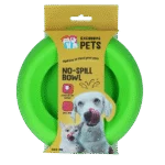 Silikon Futter und Trinknapf für Hunde mit Überlaufrand, 300 ml Grün – Excellent Pets No-Spill Bowl