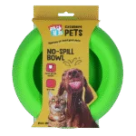 Silikon Hundenapf und Trinknapf mit Kleckerrand, 800 ml Grün – Excellent Pets No-Spill Bowl