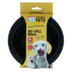 Silikon Hundenapf und Trinknapf mit Kleckerrand, 300 ml Anthrazit – Excellent Pets No-Spill Bowl
