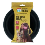Silikon Futter und Wassernapf für Hunde mit Überlaufschutz, 800 ml Anthrazit – Excellent Pets No-Spill Bowl