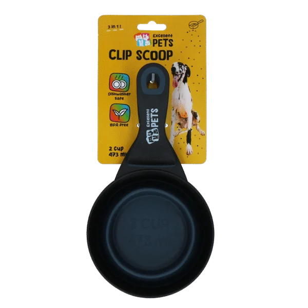 Futterschaufel mit Verschlussclip, 2 cup – Excellent Pets Clip Scoop