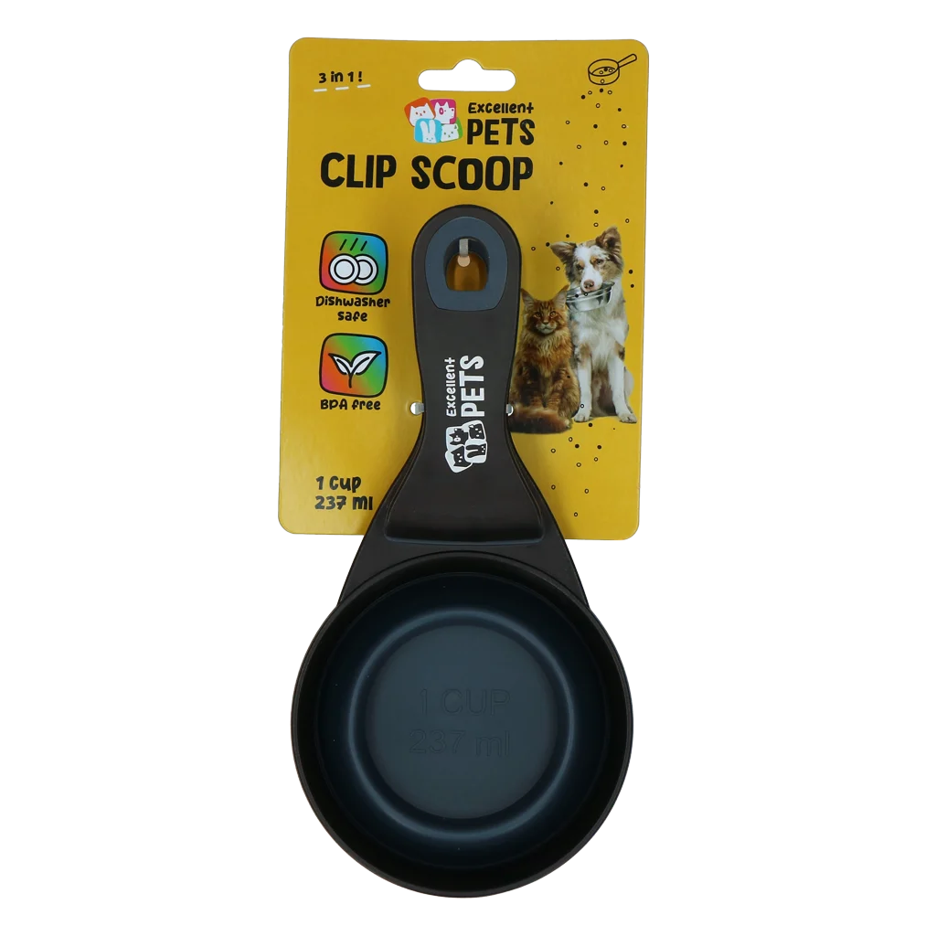 Futterschaufel mit Verschlussclip, 1 Cup – Excellent Pets Clip Scoop – Bild 1