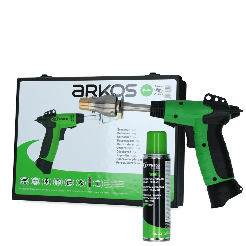 EXPR00144.png Gasenthorners für Kälber mit umkehrbarer Spitze ø 17 und 19 mm – Express Arkos – Bild 1