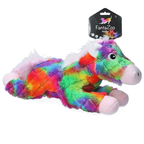 Hundekuscheltier Pferd mit Quietscher, L, 32 x 16 cm – FantaZoo Horse