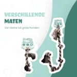 Hundespieltau aus Baumwolle mit 2 Knoten, 85 cm – Floss Toss Natural Dental Ropes Dental Rope 2 Knot – Bild 5