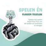 Flossseil mit Ball aus Baumwolle, 24 cm – Floss Toss Natural Dental Ropes Dental Rope Exteme Ball – Bild 2