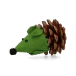 Spielmaus für Katzen aus Kiefernzapfen und Filz mit Madnip, Grün, 8 cm – Forest Friends Mouse – Bild 2