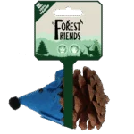 Spielmaus für Katzen aus Kiefernzapfen und Filz mit Madnip, Blau, 8 cm – Forest Friends Mouse