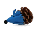 Spielmaus für Katzen aus Kiefernzapfen und Filz mit Madnip, Blau, 8 cm – Forest Friends Mouse – Bild 2