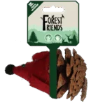 Spielmaus für Katzen aus Tannenzapfen und Filz mit Madnip, Rot, 8 cm – Forest Friends Mouse