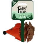 Katzenspielmaus aus Kiefernzapfen und Filz mit Madnip, Orange, 8 cm – Forest Friends Mouse