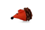 Katzenspielmaus aus Kiefernzapfen und Filz mit Madnip, Orange, 8 cm – Forest Friends Mouse – Bild 2