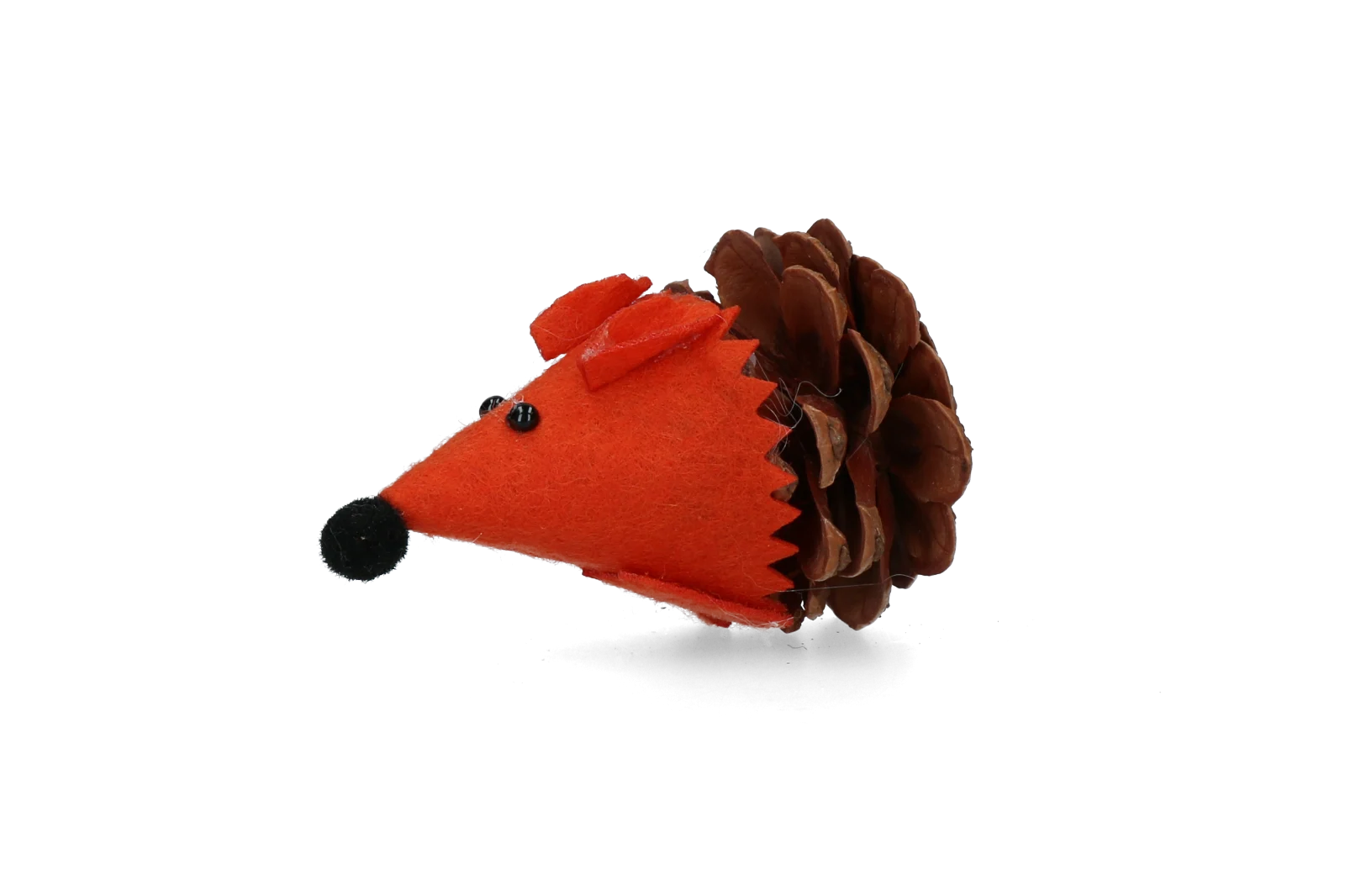 Katzenspielmaus aus Kiefernzapfen und Filz mit Madnip, Orange, 8 cm – Forest Friends Mouse – Bild 2