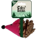 Katzenspielmaus aus Kiefernzapfen und Filz mit Madnip, Rosa, 8 cm – Forest Friends Mouse