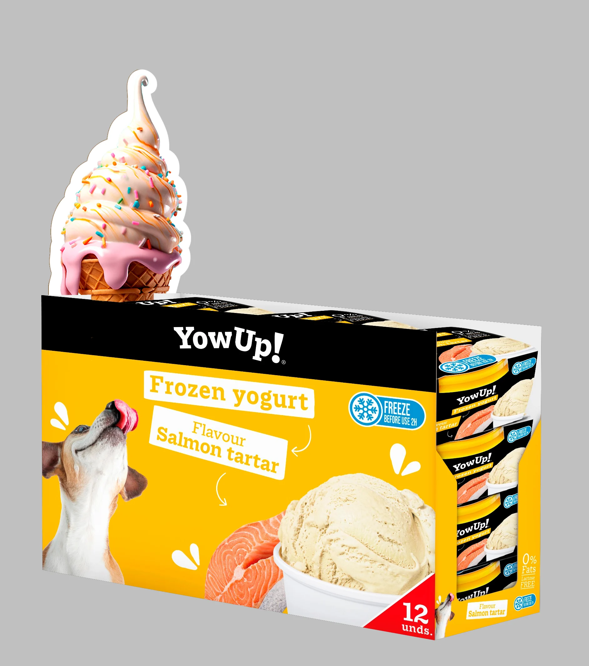Frozen Yoghurt für Hunde und Katzen mit Lachstartar, 110 g – YowUp! Frozen Yoghurt Salmon Tartar – Bild 2