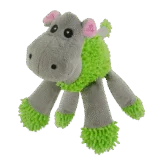 Hundekuscheltier Nilpferd mit 5 Quietschern, 22 x 22 cm – Fuzzle