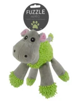 Hundekuscheltier Nilpferd mit 5 Quietschern, 22 x 22 cm – Fuzzle – Bild 3