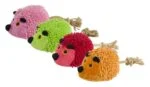 Hundekuscheltier Igel mit Seilschwanz und Quietscher, Rot, 15 x 20 cm – Fuzzle Hedgie With Tail – Bild 3