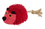 Hundekuscheltier Igel mit Seilschwanz und Quietscher, Rot, 15 x 20 cm – Fuzzle Hedgie With Tail