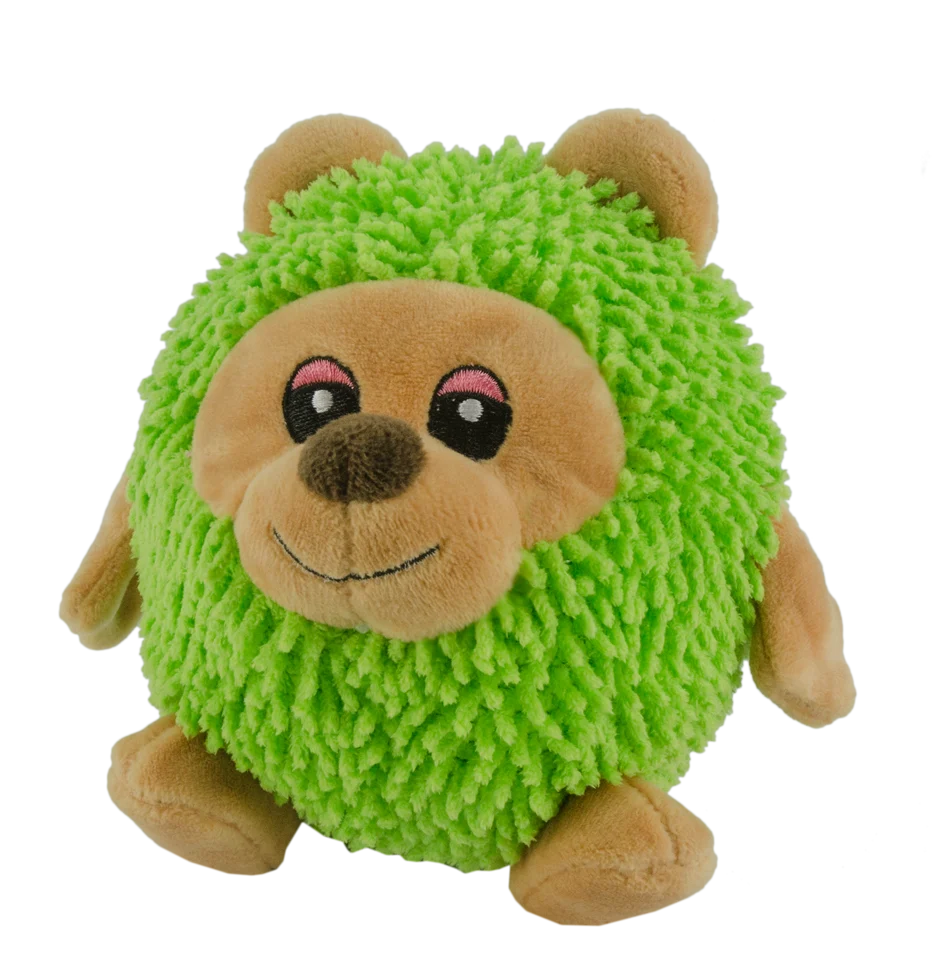 Hundekuscheltier Bär mit Quietscher, 14 cm – Fuzzle – Bild 2