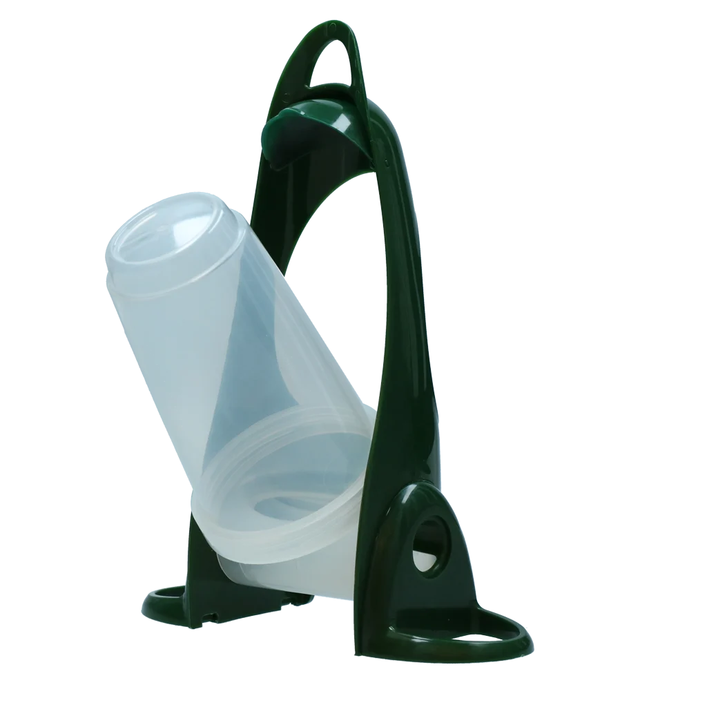 Vogelfuttersilo mit Sitzring und 2 Öffnungen, 1200 g – Hofman Garden Care Bird Feeder Flip & Twist – Bild 2