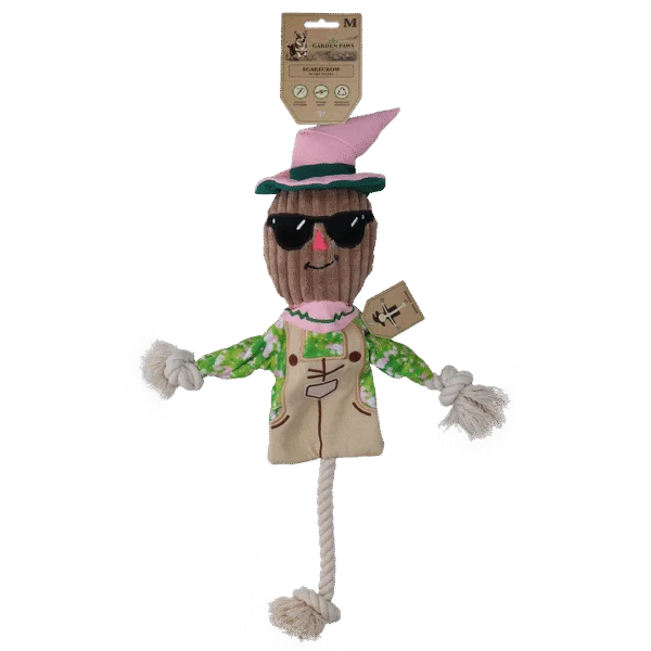 Zerrspielzeug Vogelscheuche mit Knisterkörper und Seil – Garden Paws Scarecrow Scary Harry M
