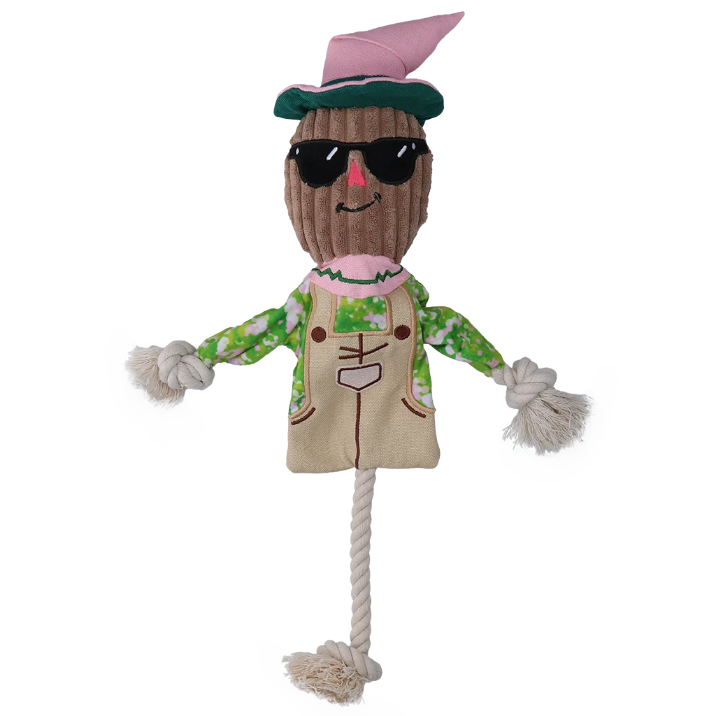 Zerrspielzeug Vogelscheuche mit Knisterkörper und Seil – Garden Paws Scarecrow Scary Harry M – Bild 2