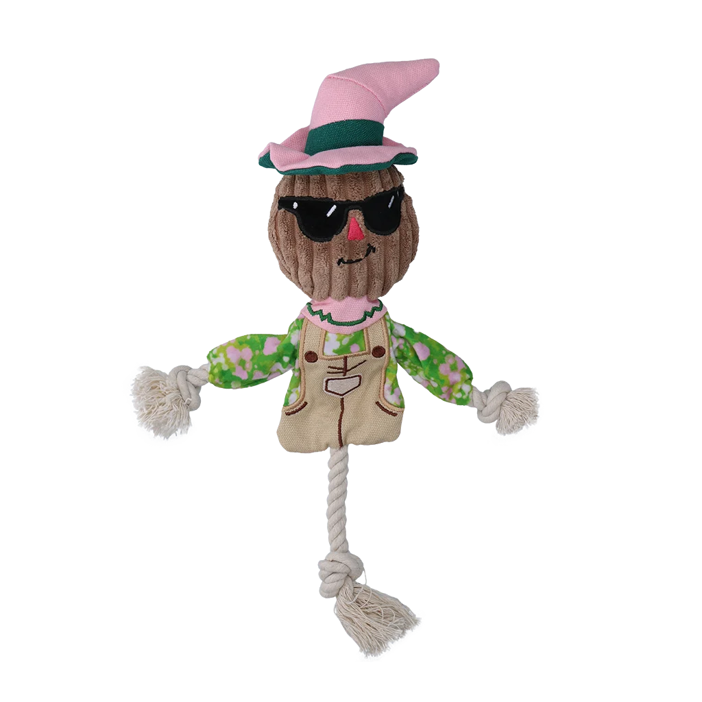 Zerrspielzeug Vogelscheuche mit knisterndem Körper und Seil – Garden Paws Scarecrow Scary Harry S – Bild 2
