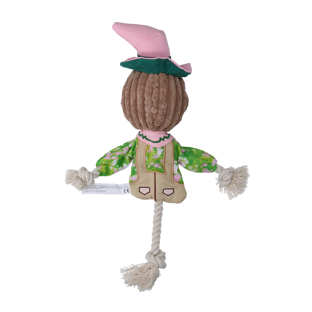 Zerrspielzeug Vogelscheuche mit knisterndem Körper und Seil – Garden Paws Scarecrow Scary Harry S – Bild 3