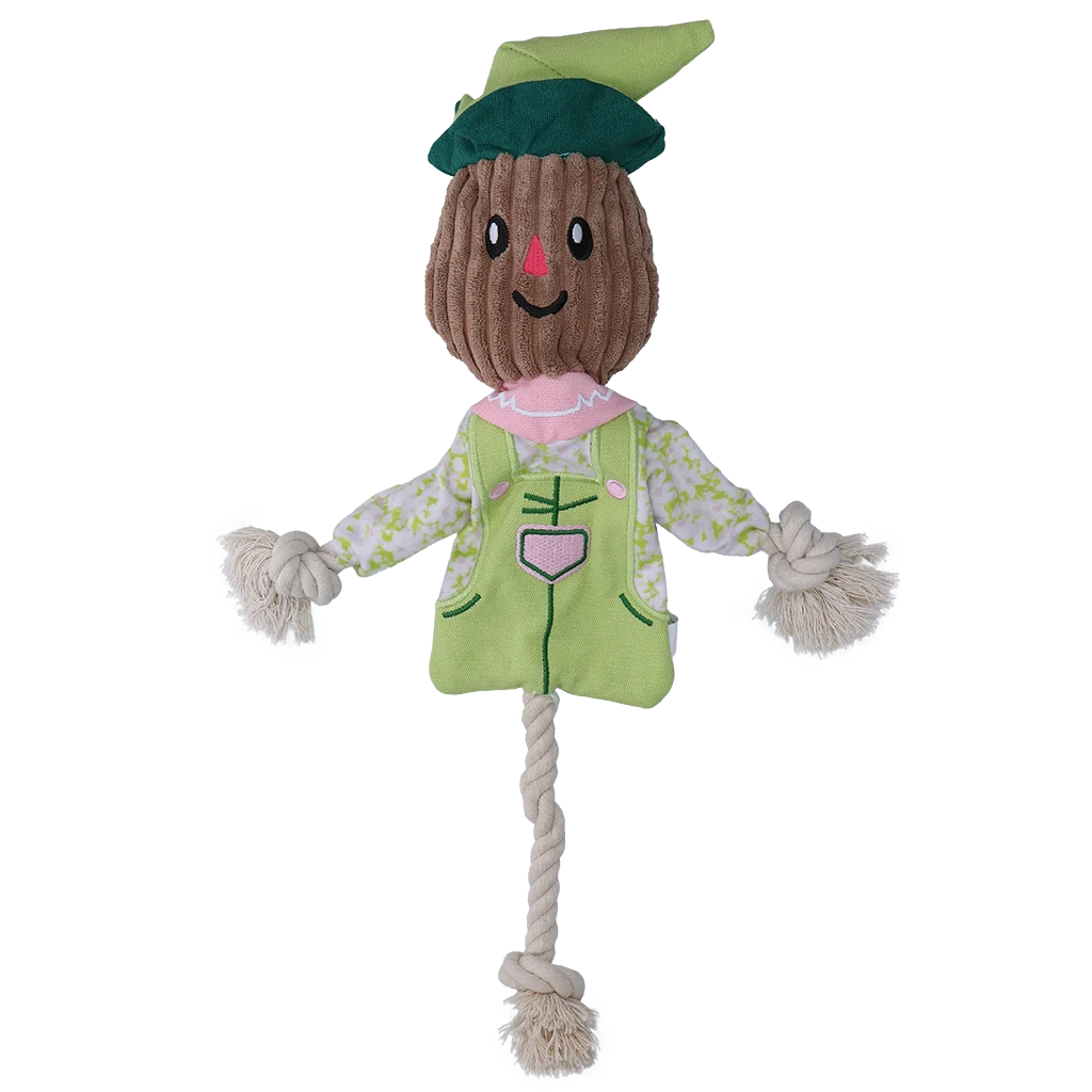 Zerrspielzeug Vogel mit knisterndem Körper und Seil – Garden Paws Scarecrow Indy Fields M – Bild 2