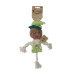 Zerrspielzeug Vogelscheuche mit knisterndem Körper und Seil – Garden Paws Scarecrow Indy Fields S