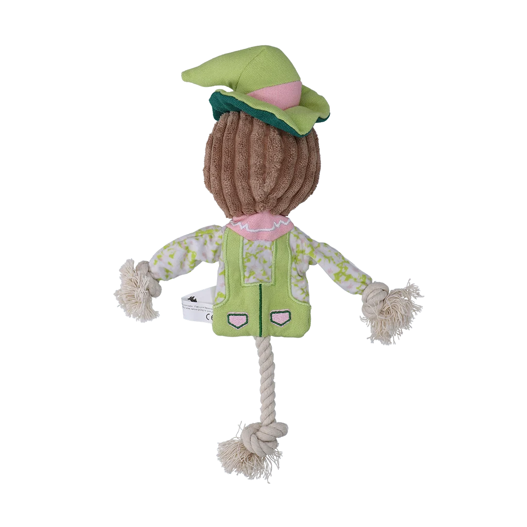 Zerrspielzeug Vogelscheuche mit knisterndem Körper und Seil – Garden Paws Scarecrow Indy Fields S – Bild 3