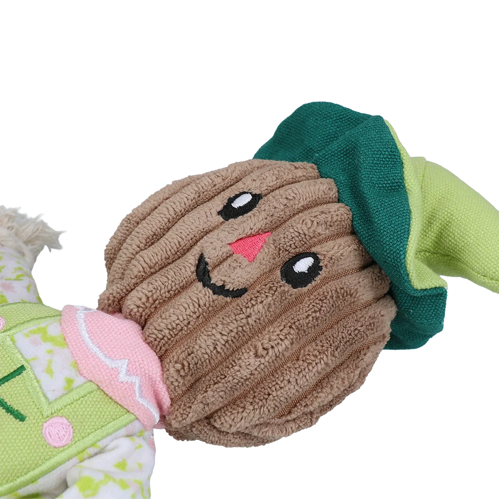 Zerrspielzeug Vogelscheuche mit knisterndem Körper und Seil – Garden Paws Scarecrow Indy Fields S – Bild 4