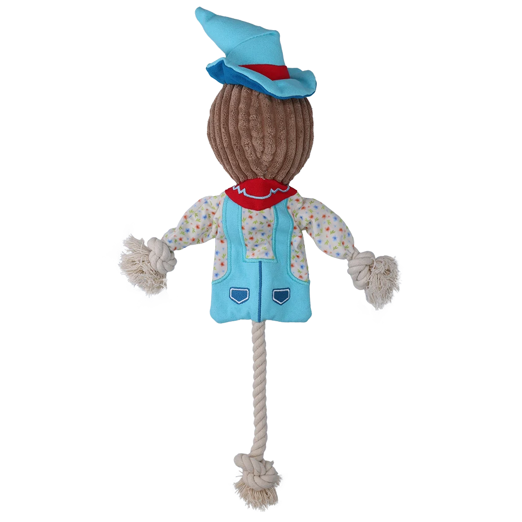 Zerrspielzeug Vogelscheuche mit knisterndem Körper und Seil – Garden Paws Scarecrow Calvin Crow M – Bild 3