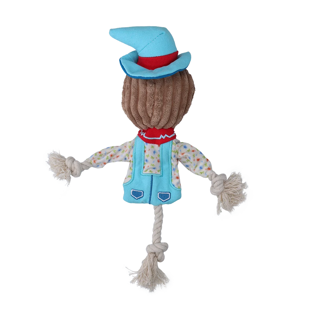 Zerrspielzeug Vogelscheuche mit Knisterkörper und Seil – Garden Paws Scarecrow Calvin Crow S – Bild 3