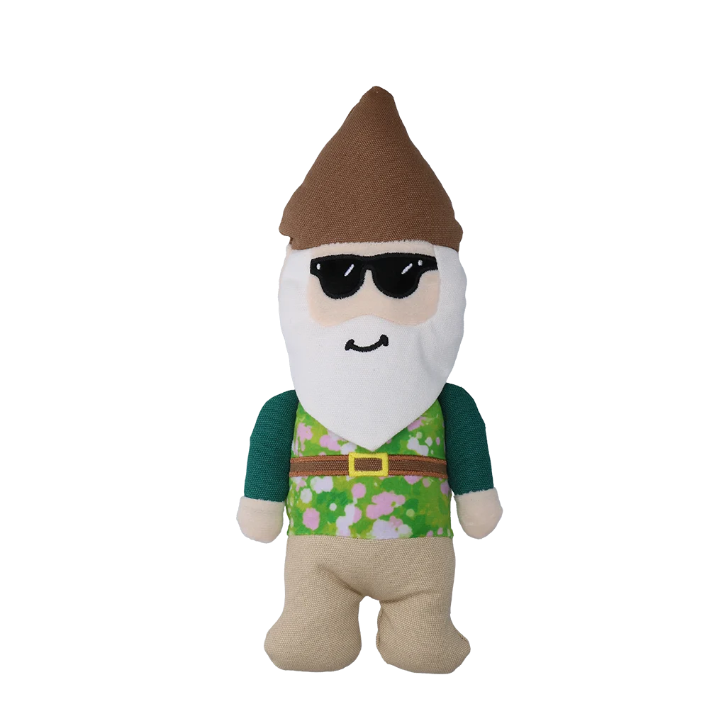 Hundekuscheltier Gartenzwerg mit Quietscher M – Garden Paws Garden Gnome Smirking Steve M – Bild 2
