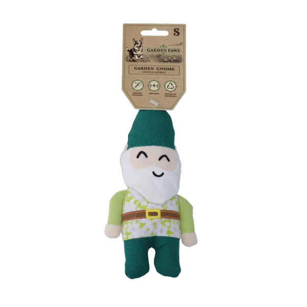 Hundespielzeug Gartenzwerg mit Quietscher S – Garden Paws Garden Gnome Gentle George S