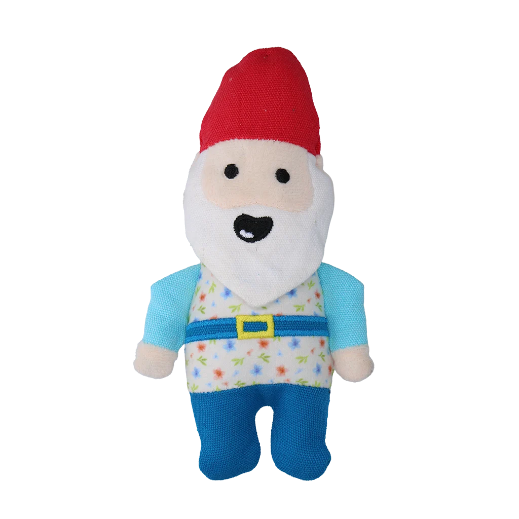 Hundekuscheltier Gartenzwerg mit Quietscher S – Garden Paws Garden Gnome Happy Henry S – Bild 2