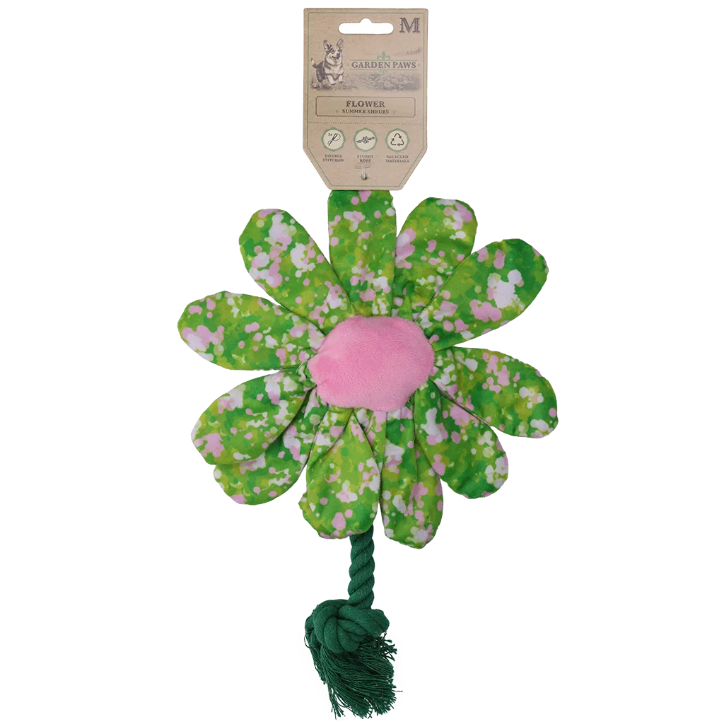 Hundekuscheltier Blume mit Seil M – Garden Paws Flower Summer Shrubs M – Bild 1