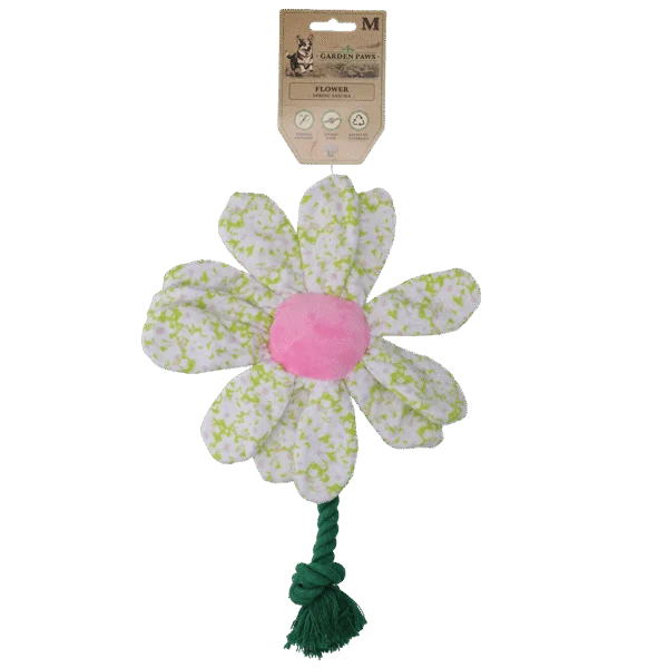 Hundekuscheltier Blume mit Seil, M – Garden Paws Flower Spring Sakura