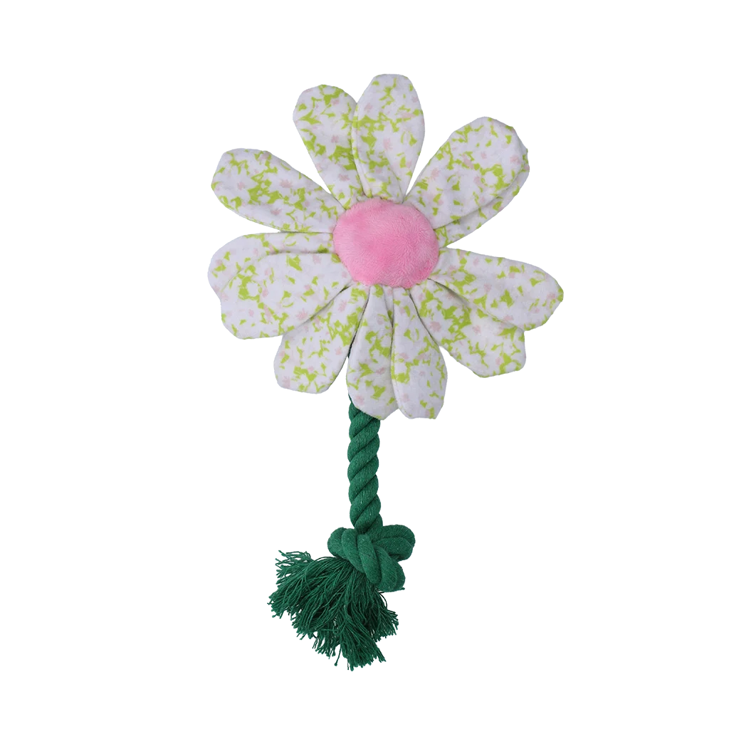 Hundespielzeug Blume mit Seil, S – Garden Paws Flower Spring Sakura – Bild 2