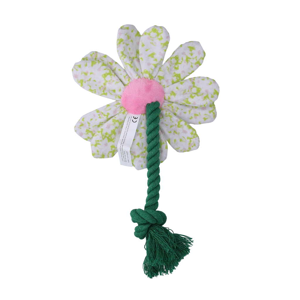 Hundespielzeug Blume mit Seil, S – Garden Paws Flower Spring Sakura – Bild 3