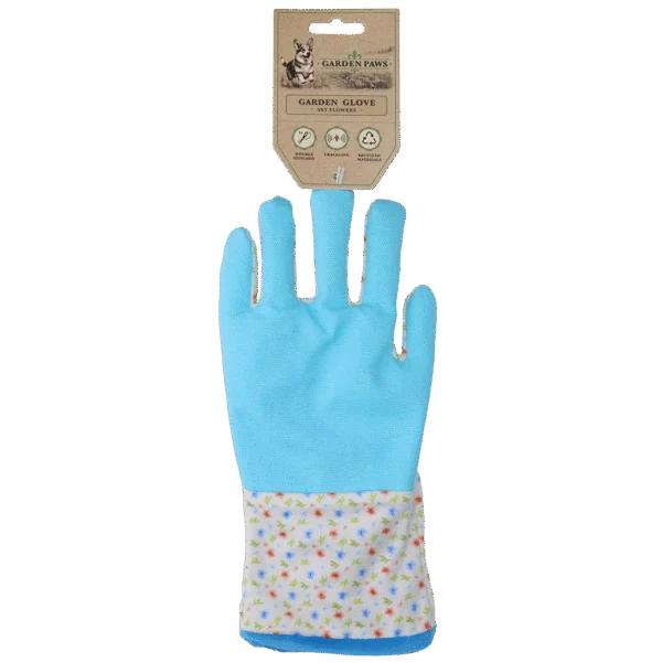Schnüffelspielzeug mit Knistermaterial und Platz für Leckerlis – Garden Paws Garden Glove Sky Flowers