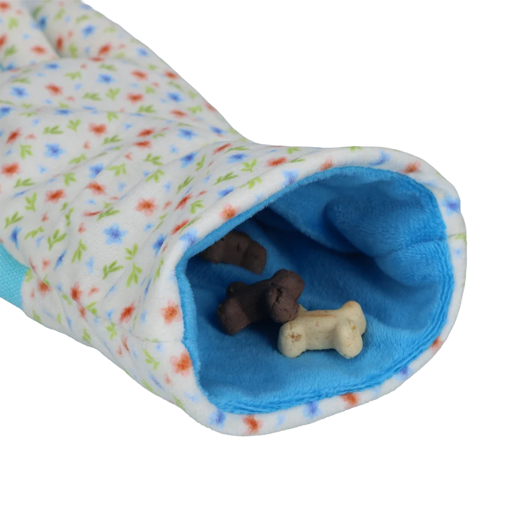 Schnüffelspielzeug mit Knistermaterial und Platz für Leckerlis – Garden Paws Garden Glove Sky Flowers – Bild 2