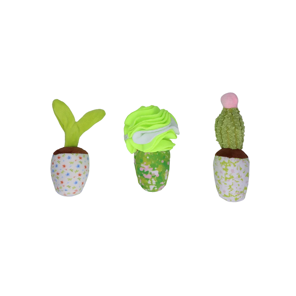 Schnüffelbox für Hunde mit herausnehmbaren Pflanzenspielzeugen – Garden Paws Snuffle Box Sprout, Crop & Cactus – Bild 2