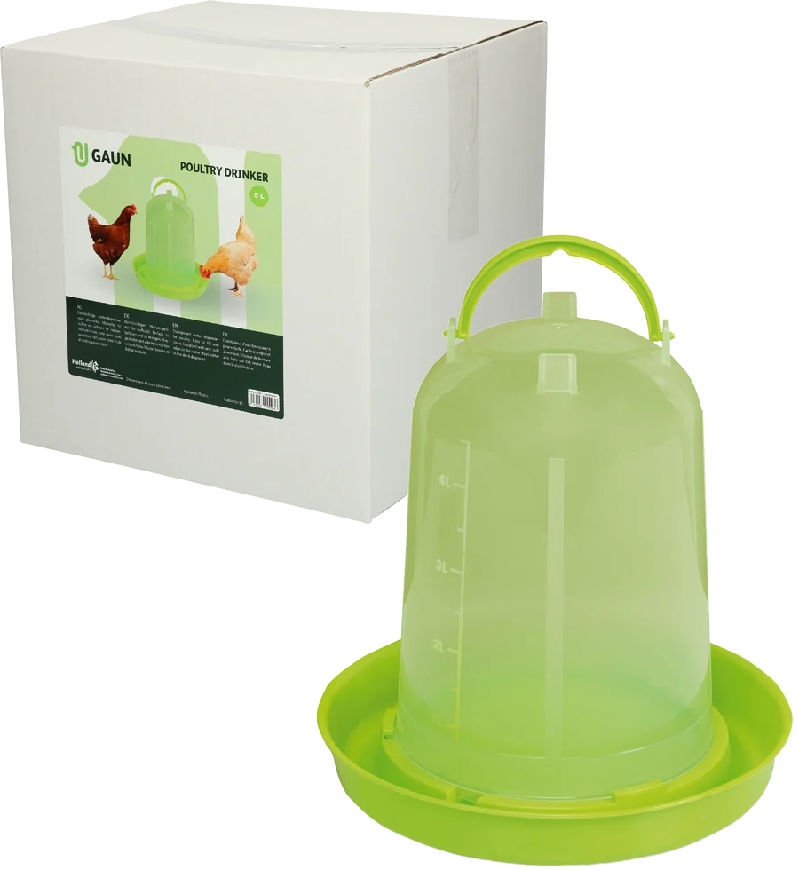 Tränketurm für Hühner aus durchsichtigem Kunststoff, limettengrün, 5 l – Gaun – Bild 1